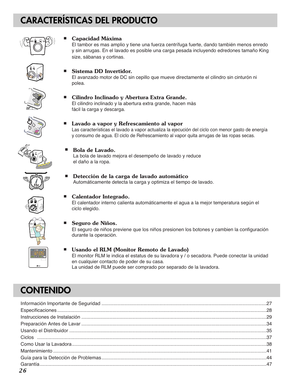 LG WM2688H series User Manual | Page 27 / 48