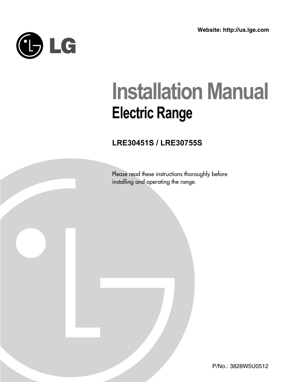 LG LRE30755S User Manual | 16 pages