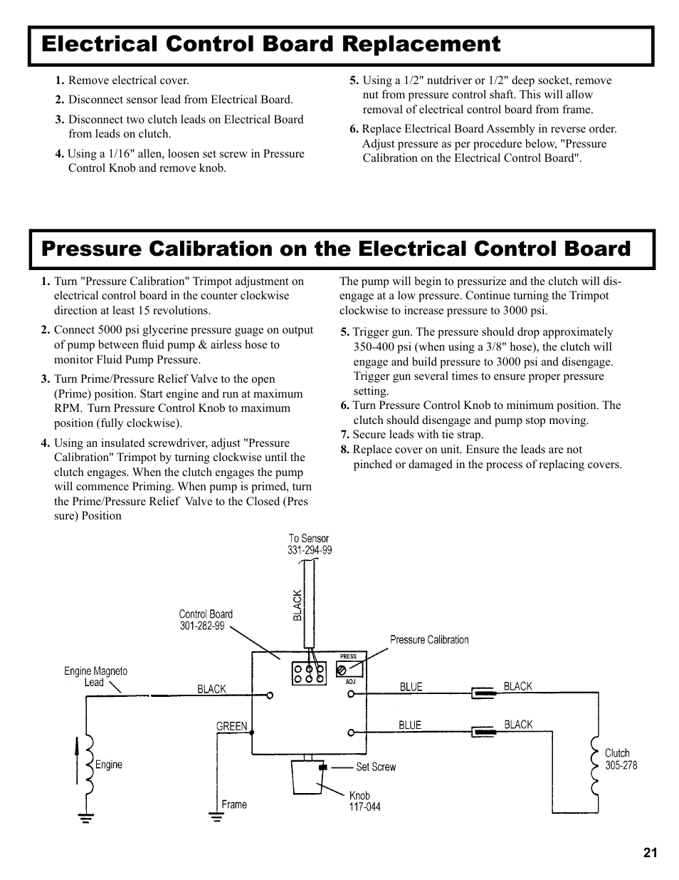 Electrical control board replacement | AIRLESSCO Spray & Stripe 3600 User Manual | Page 23 / 32