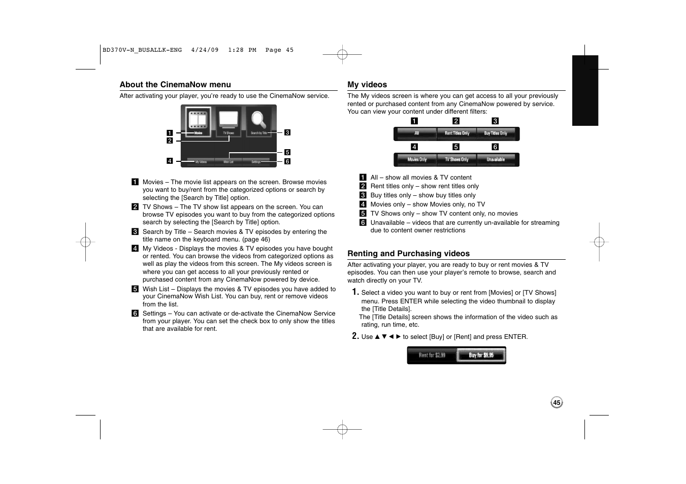 LG BD-370 User Manual | Page 45 / 56