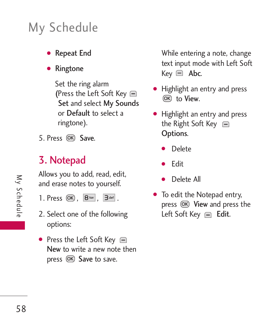 My schedule | LG Wine II MMBB0386201 User Manual | Page 60 / 121