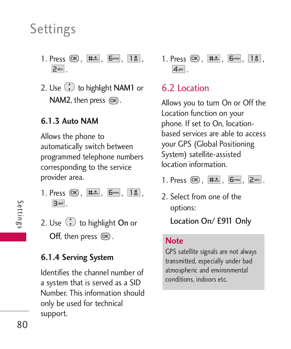 Settings, 2 location | LG Wine II MMBB0386201 User Manual | Page 82 / 121