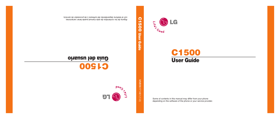 LG C1500 User Manual | 104 pages