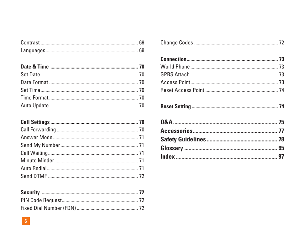 LG C1500 User Manual | Page 10 / 104