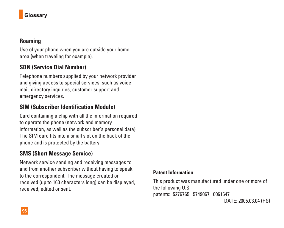 LG C1500 User Manual | Page 100 / 104