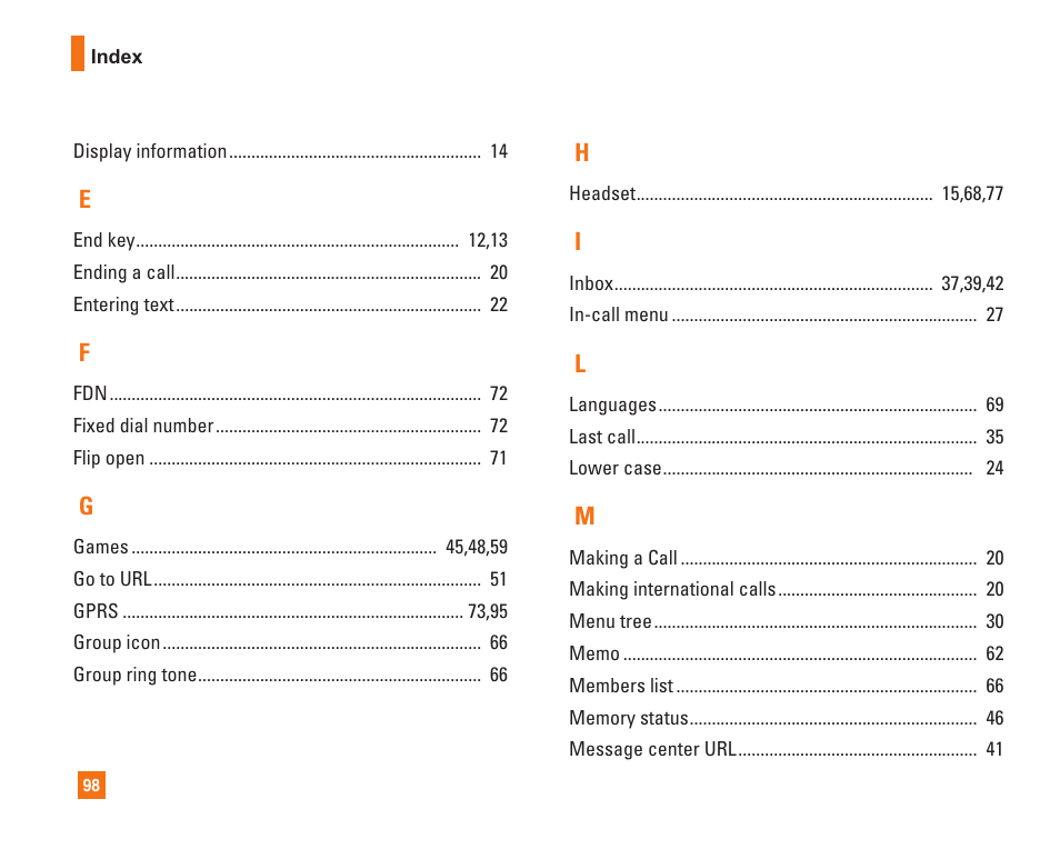 LG C1500 User Manual | Page 102 / 104