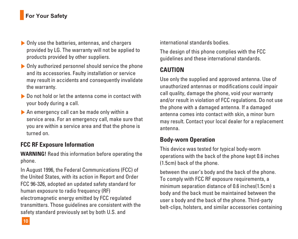 LG C1500 User Manual | Page 14 / 104