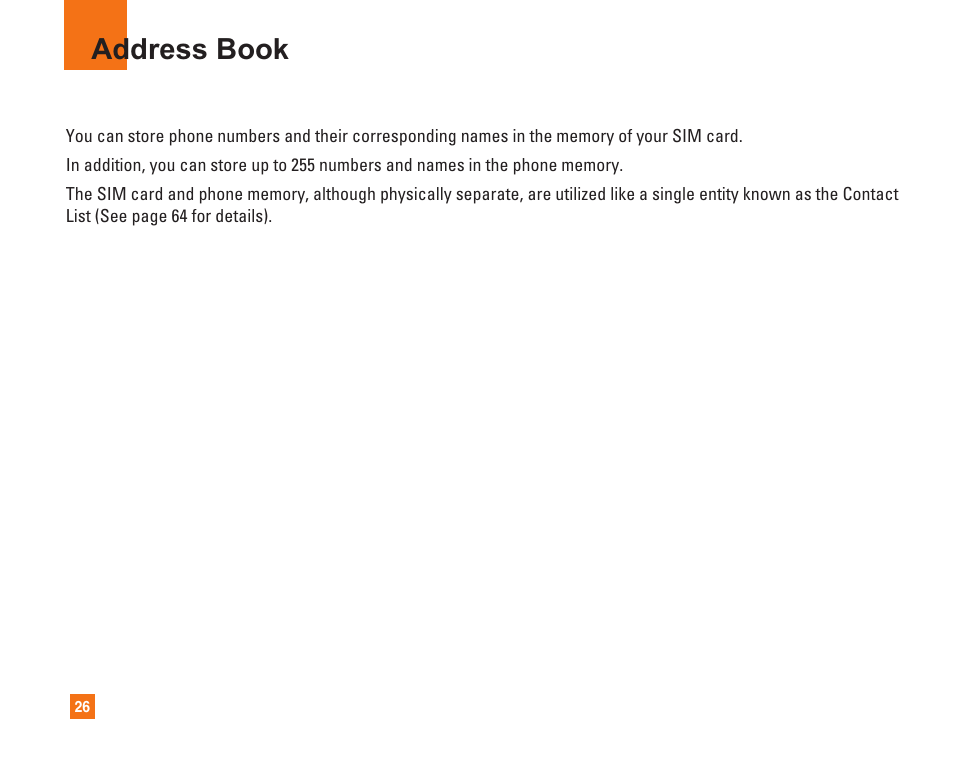 Address book | LG C1500 User Manual | Page 30 / 104