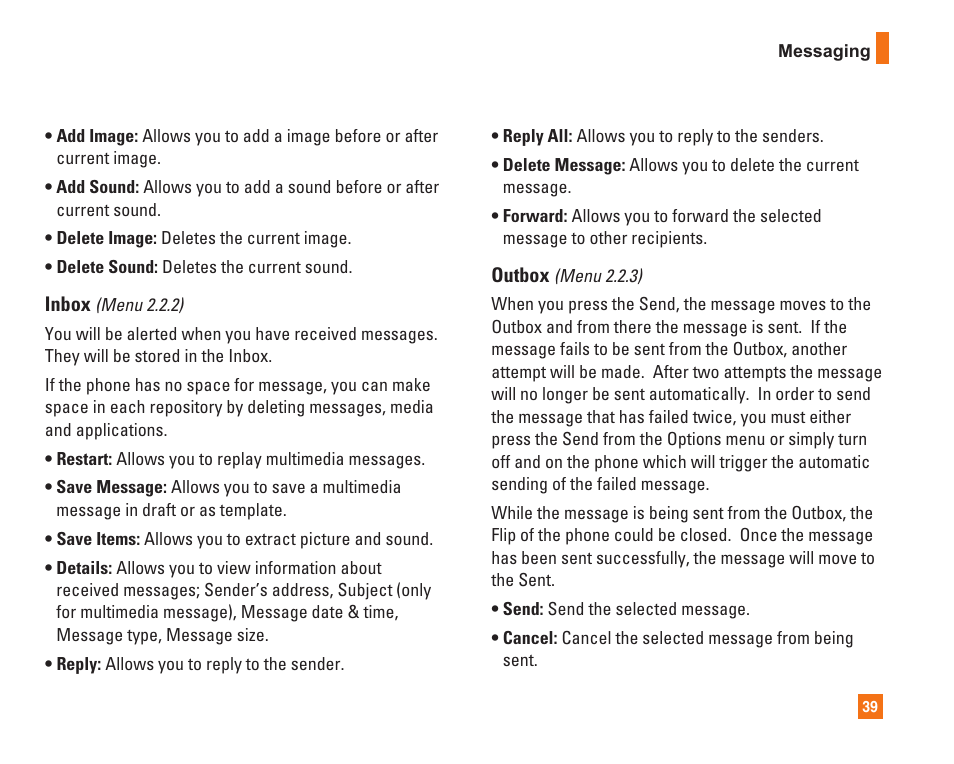 LG C1500 User Manual | Page 43 / 104