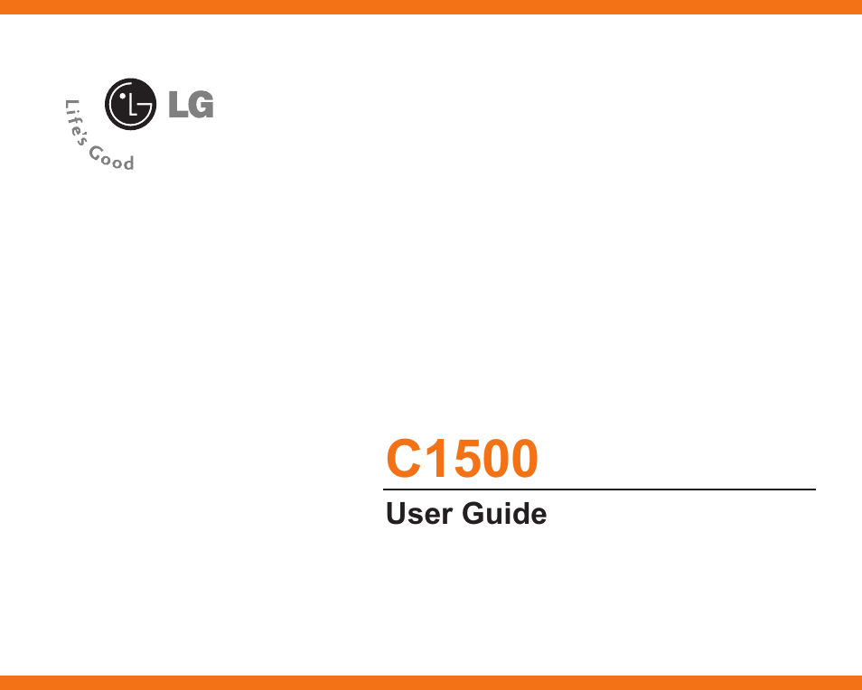 C1500 | LG C1500 User Manual | Page 5 / 104