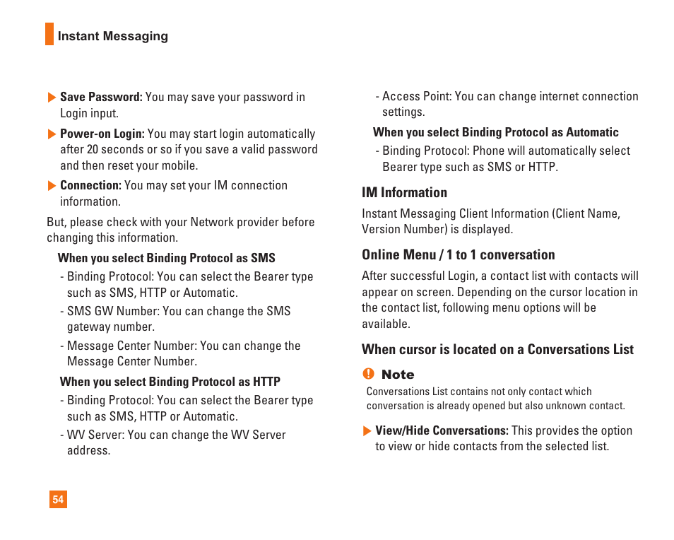LG C1500 User Manual | Page 58 / 104