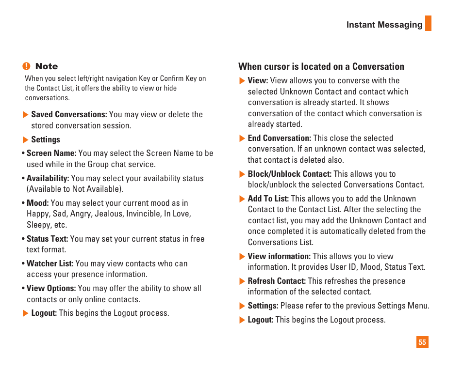 LG C1500 User Manual | Page 59 / 104