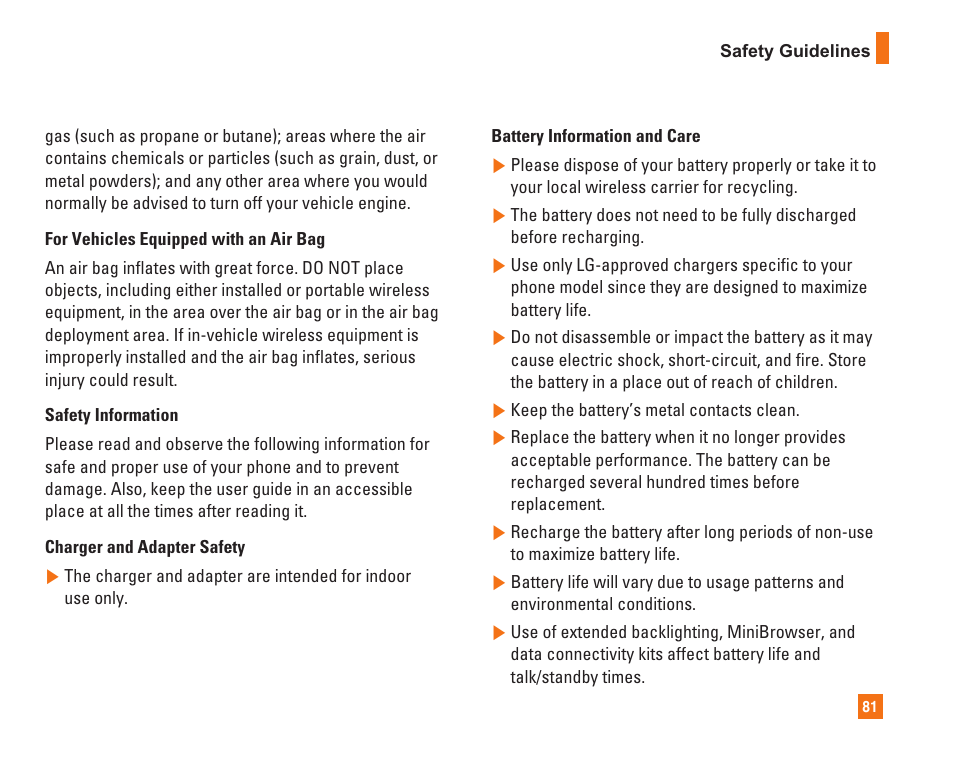 LG C1500 User Manual | Page 85 / 104