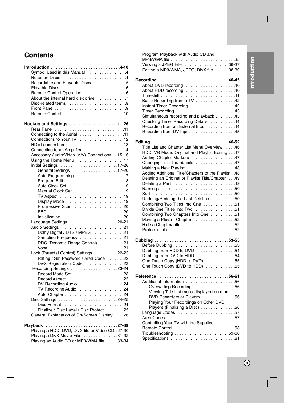 LG RH7850H User Manual | Page 3 / 62