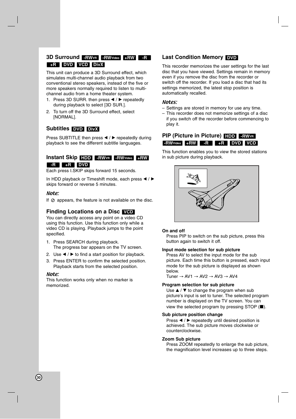 LG RH7850H User Manual | Page 30 / 62