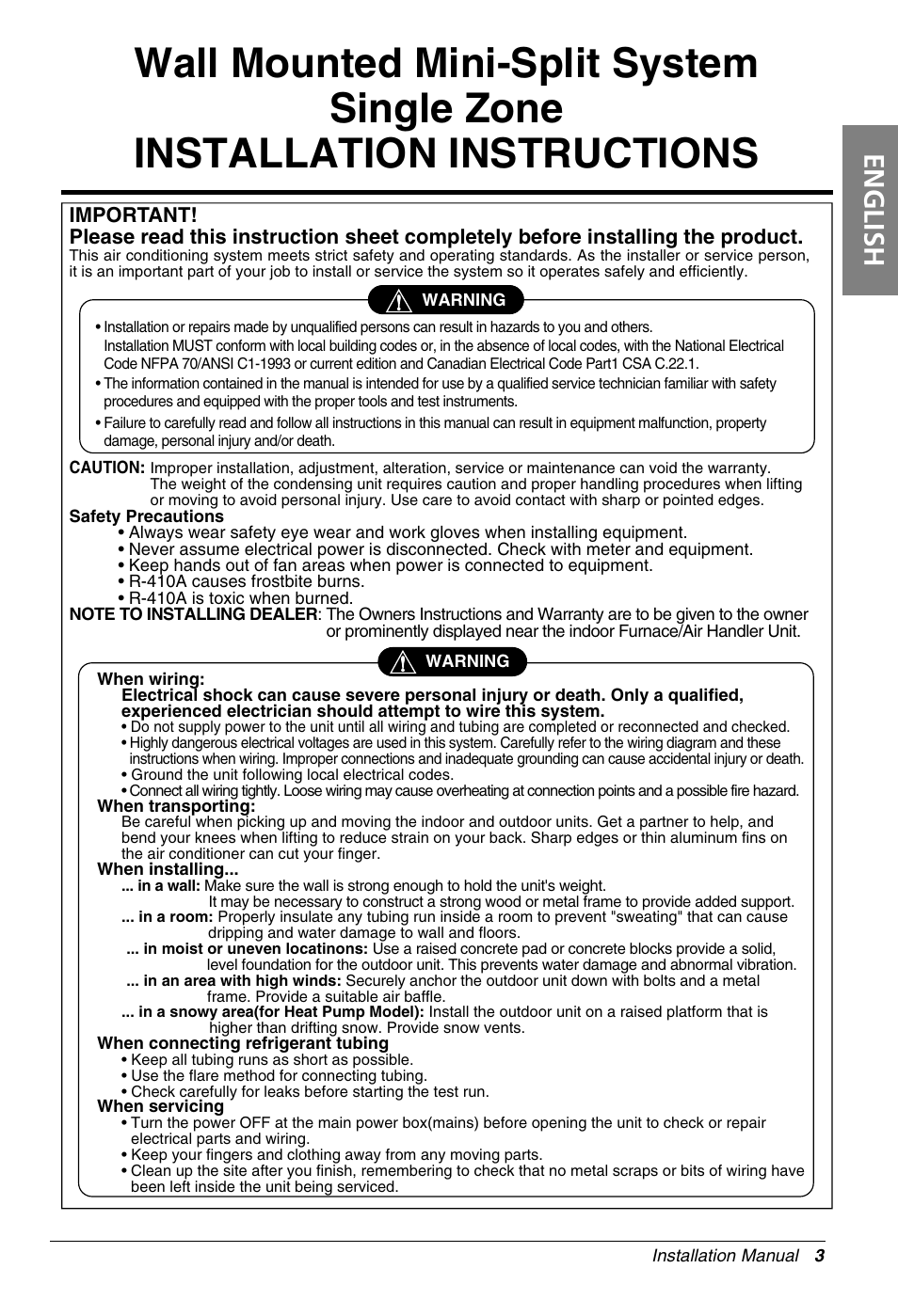 English | LG LS305HV User Manual | Page 3 / 31