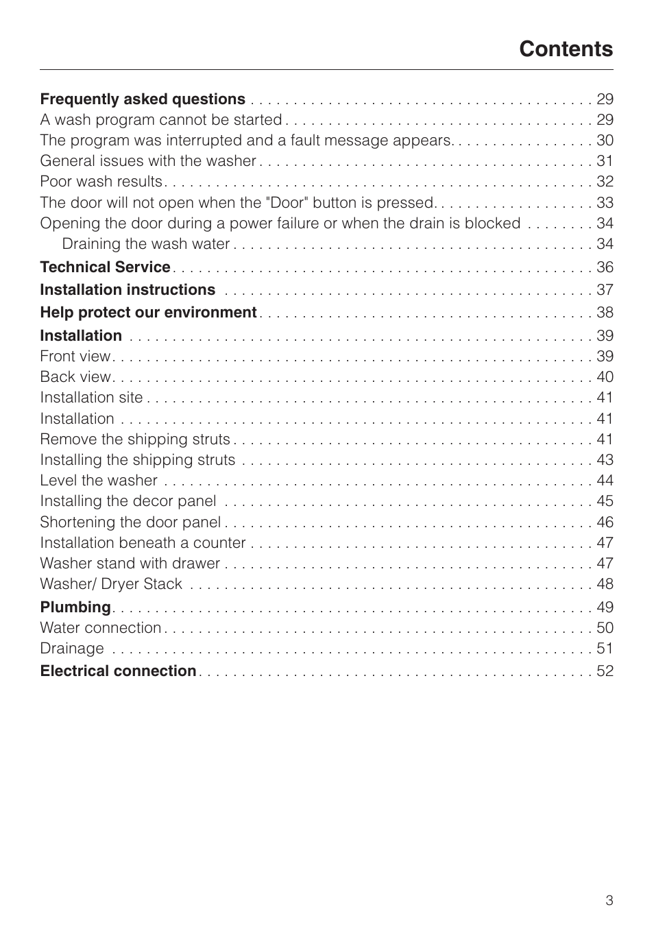 LG Washer W1119 User Manual | Page 3 / 60