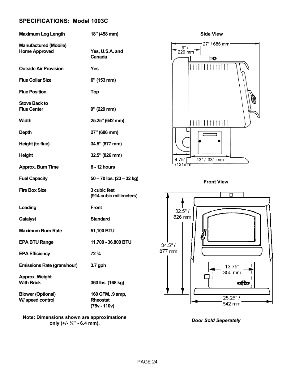 Lennox International Inc. 1003C User Manual | Page 24 / 32