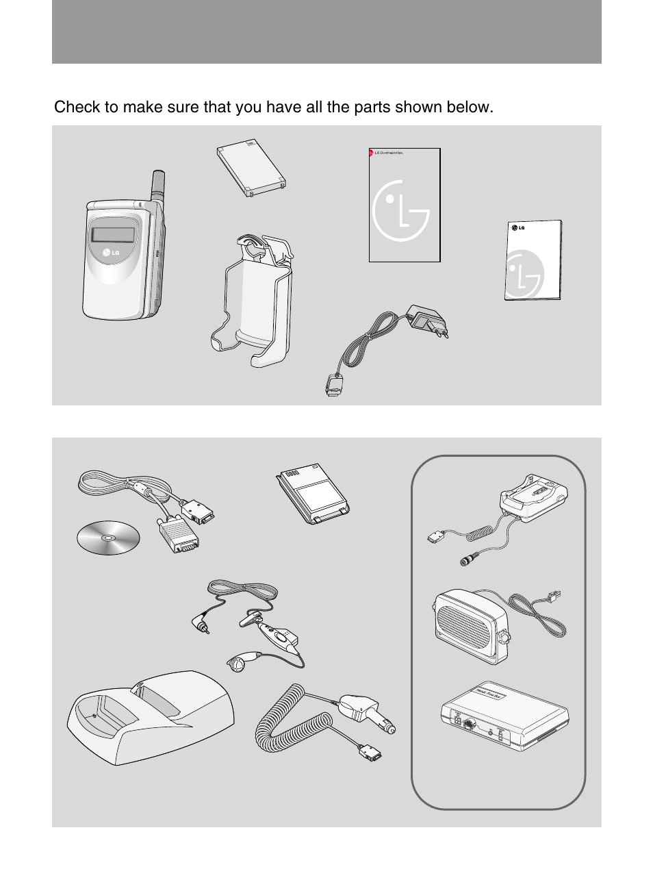Accessories, Optional accessories | LG 600 User Manual | Page 10 / 86