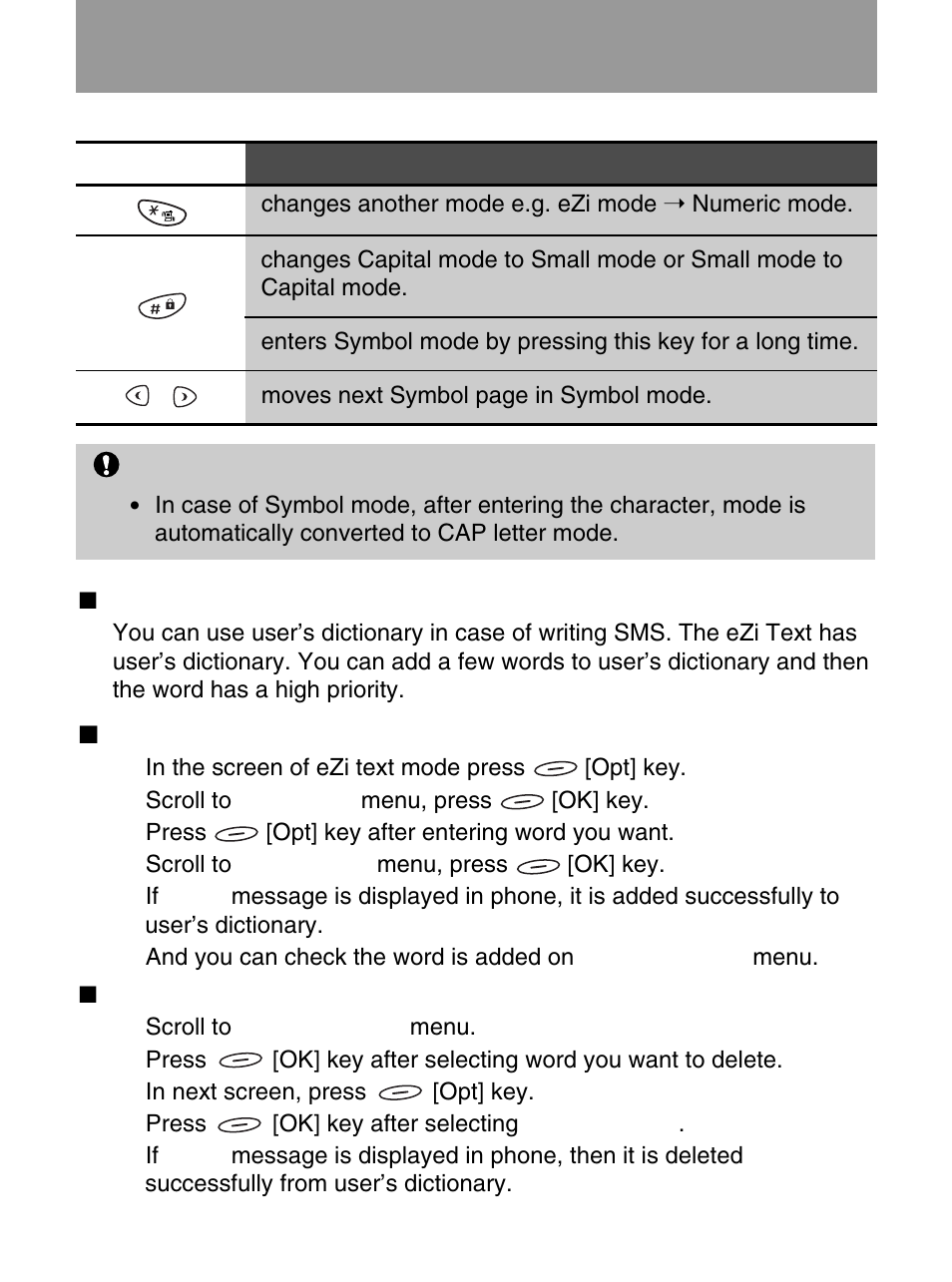 Ezi text | LG 600 User Manual | Page 26 / 86