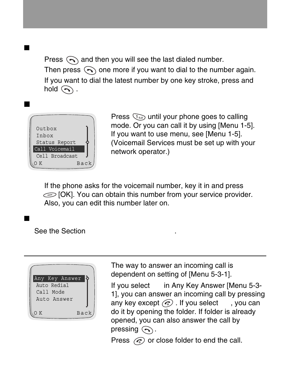 Making and answering calls, Answering calls | LG 600 User Manual | Page 28 / 86