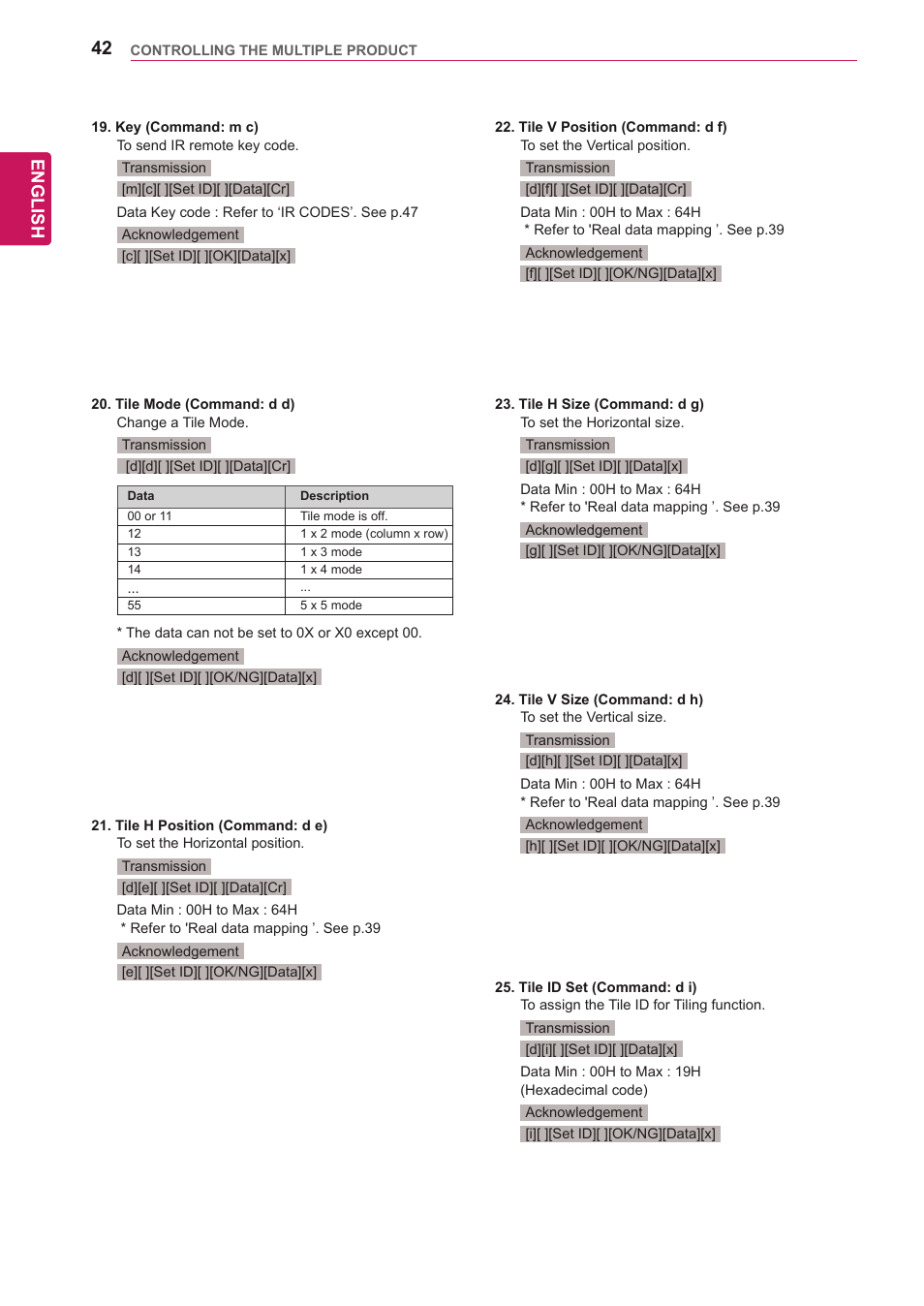 English | LG 47VL10 User Manual | Page 42 / 48