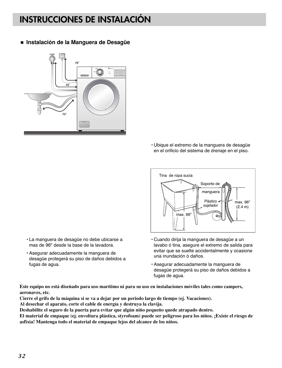 Instrucciones de instalación | LG 3828ER3054V User Manual | Page 33 / 48