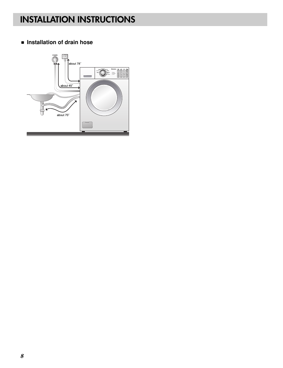 Installation instructions | LG 3828ER3054V User Manual | Page 9 / 48