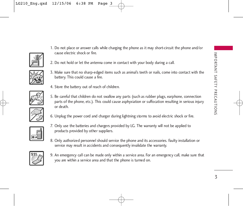 LG 210 User Manual | Page 5 / 98