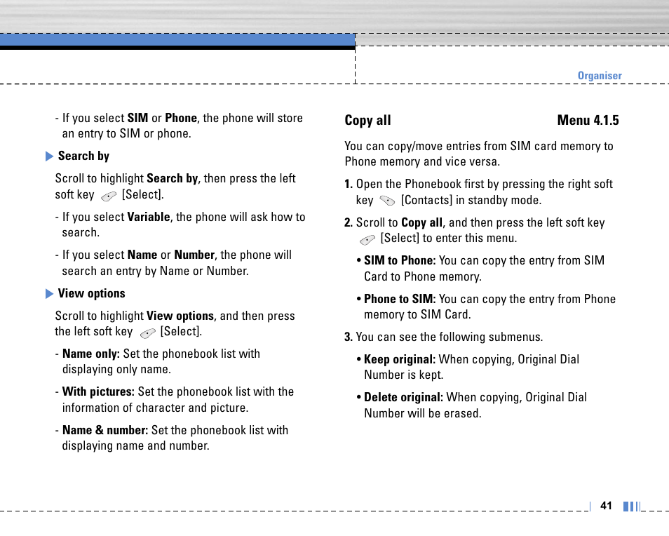 LG C3320 User Manual | Page 42 / 76