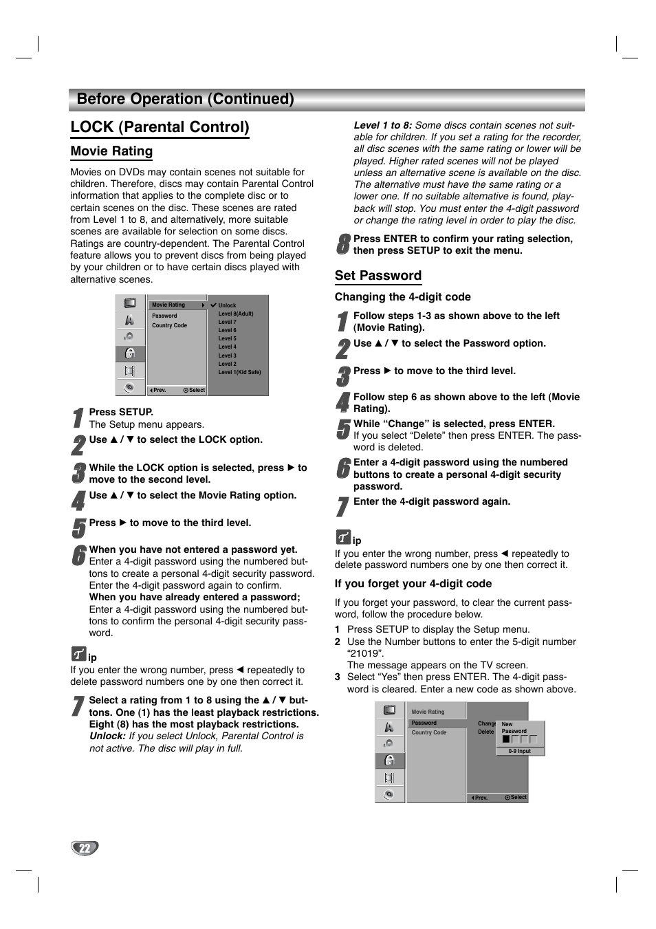 LG XBR342 User Manual | Page 22 / 48