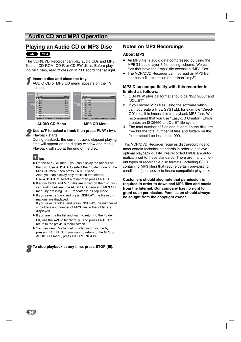 About mp3 | LG XBR342 User Manual | Page 34 / 48