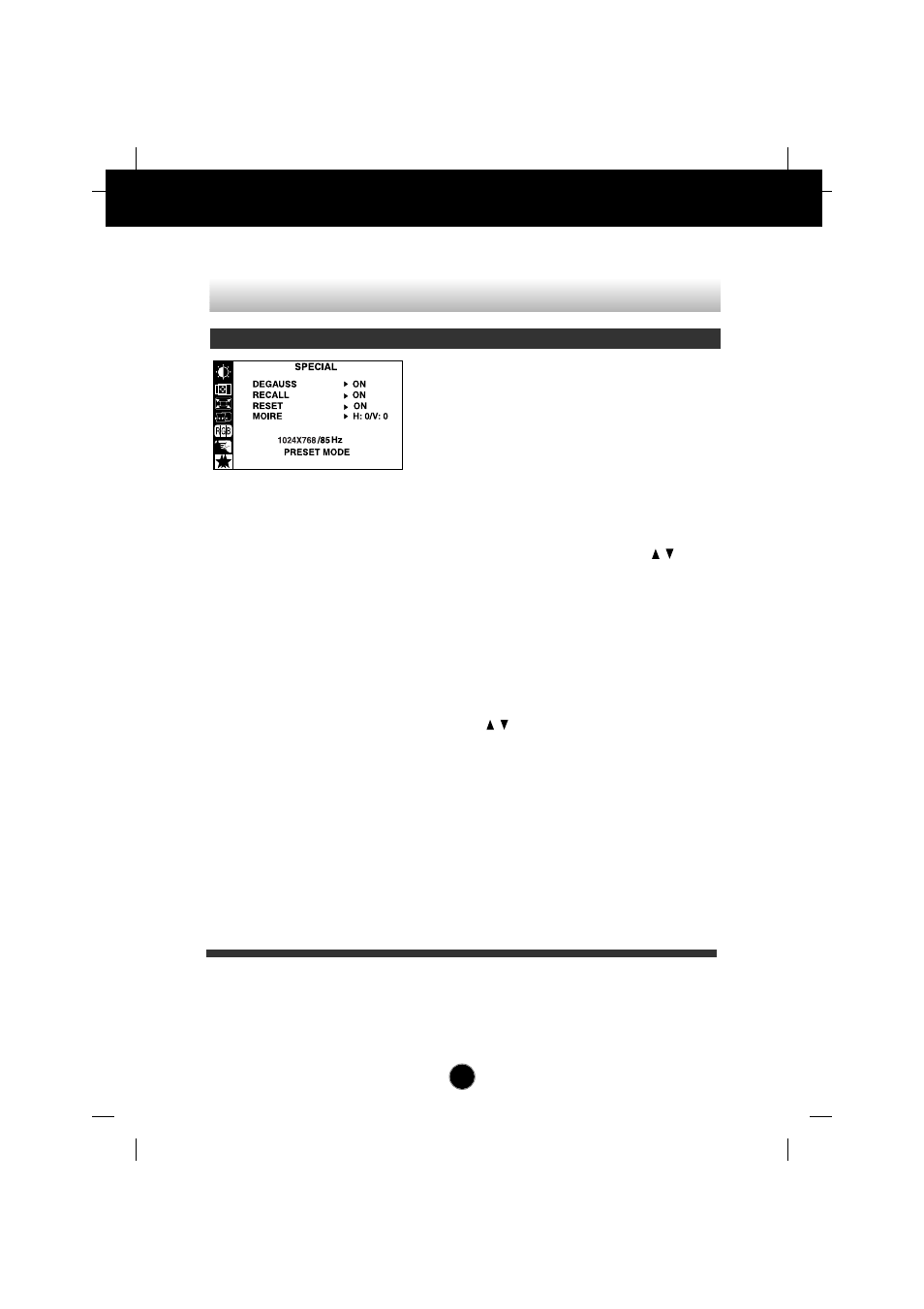 To improve the clarity and stability of the screen, On screen display(osd) selection and adjustment | IBM E74 User Manual | Page 16 / 20