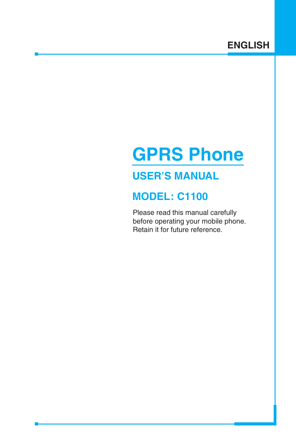 LG C1100 User Manual | 90 pages