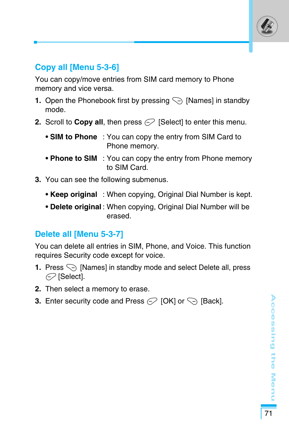 LG C1100 User Manual | Page 71 / 90