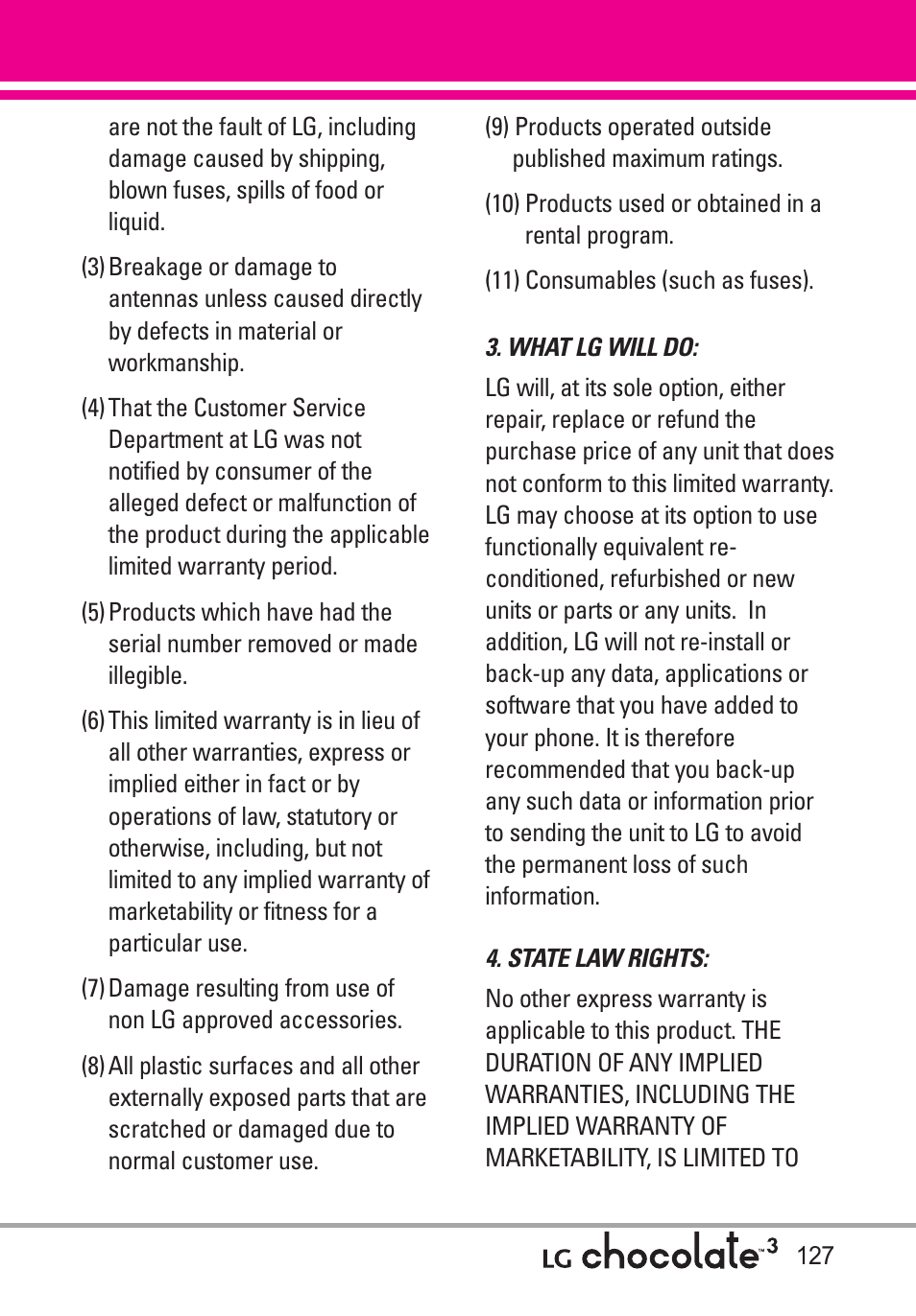 LG Chocolate 3 User Manual | Page 129 / 288