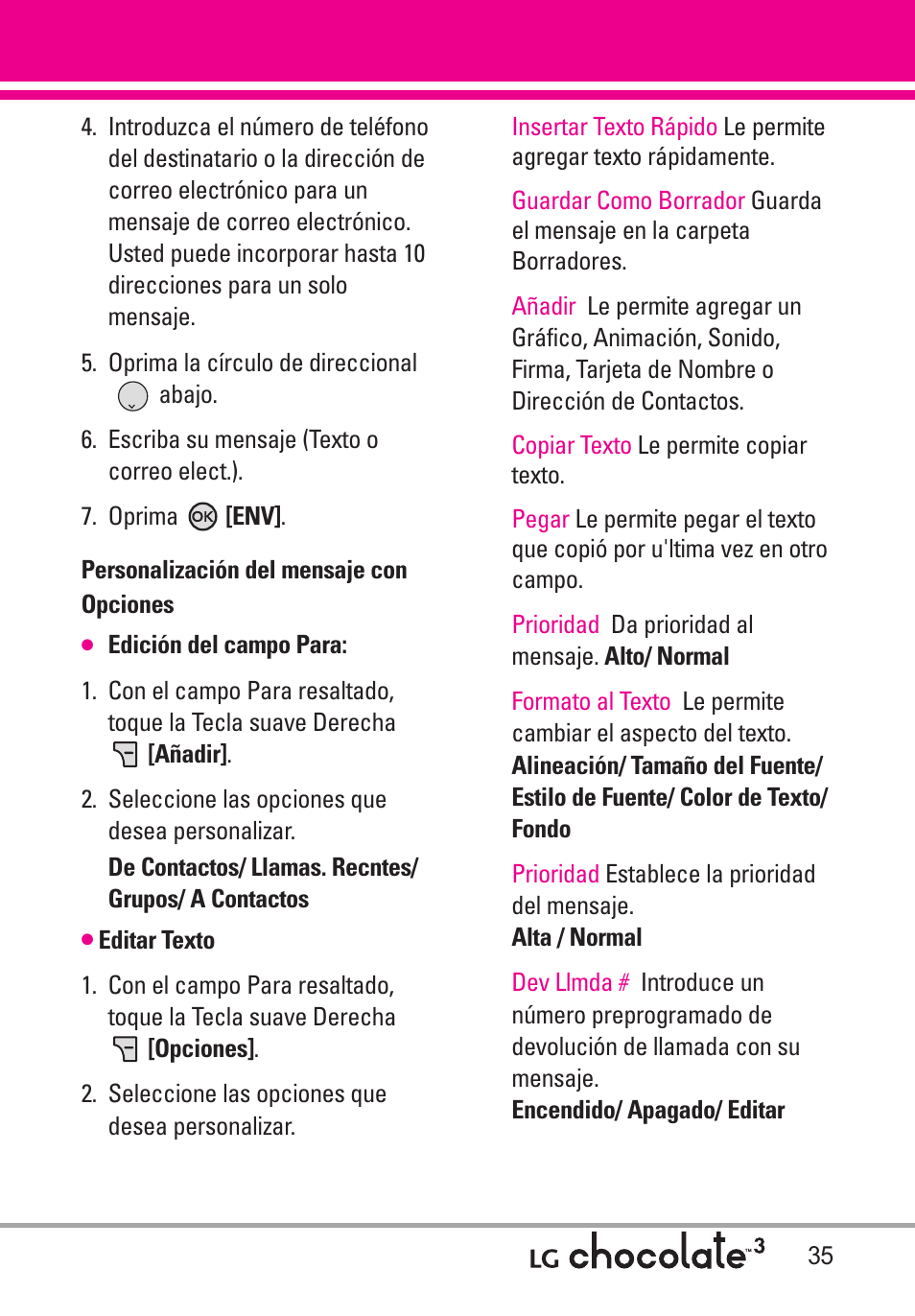 LG Chocolate 3 User Manual | Page 172 / 288