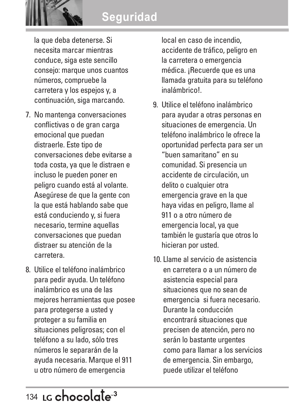 Seguridad | LG Chocolate 3 User Manual | Page 271 / 288