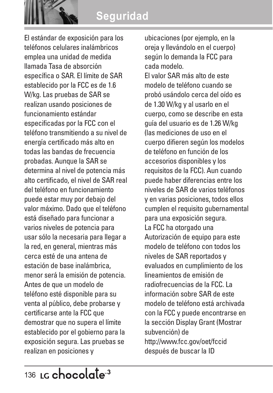 Seguridad | LG Chocolate 3 User Manual | Page 273 / 288