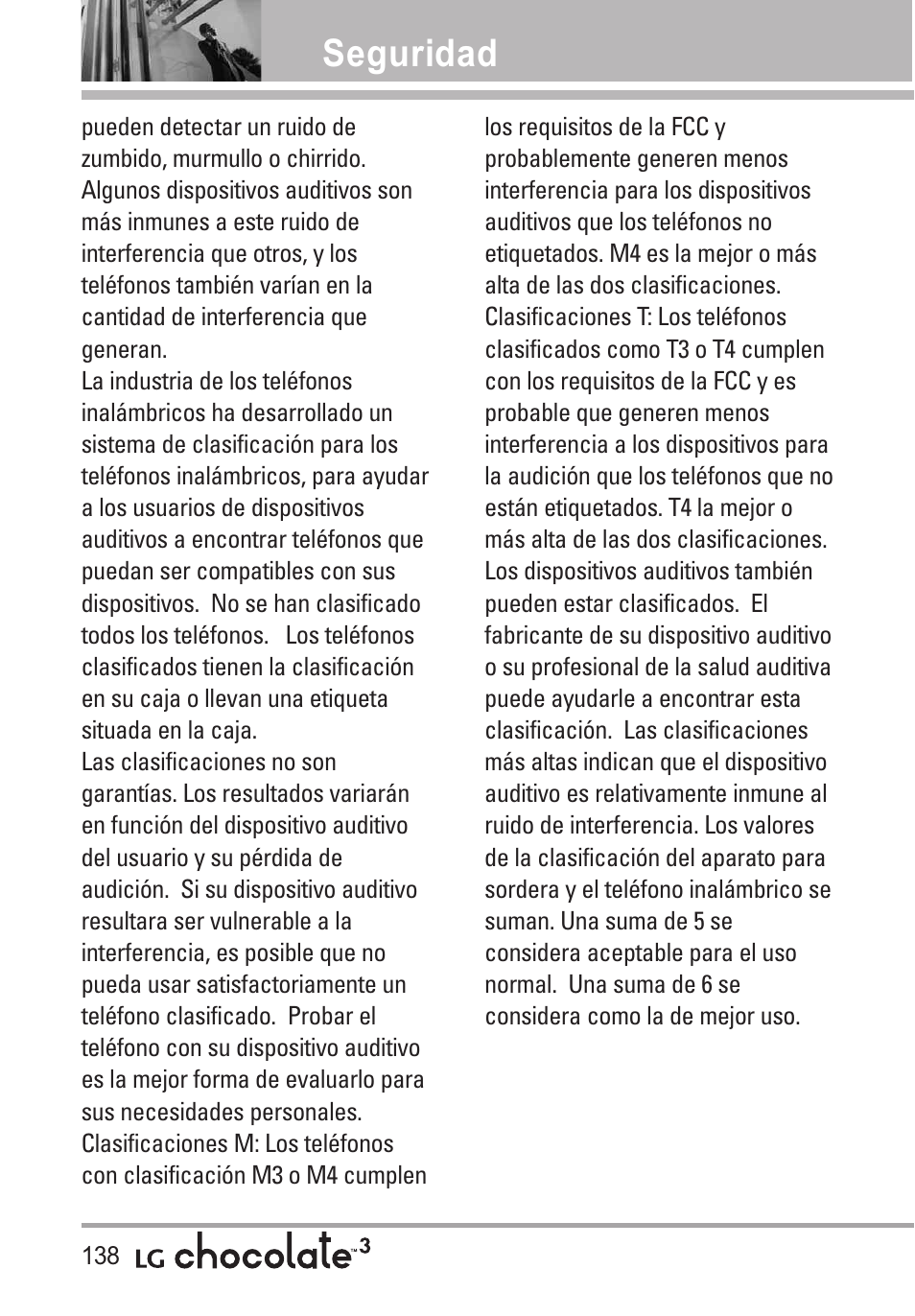 Seguridad | LG Chocolate 3 User Manual | Page 275 / 288