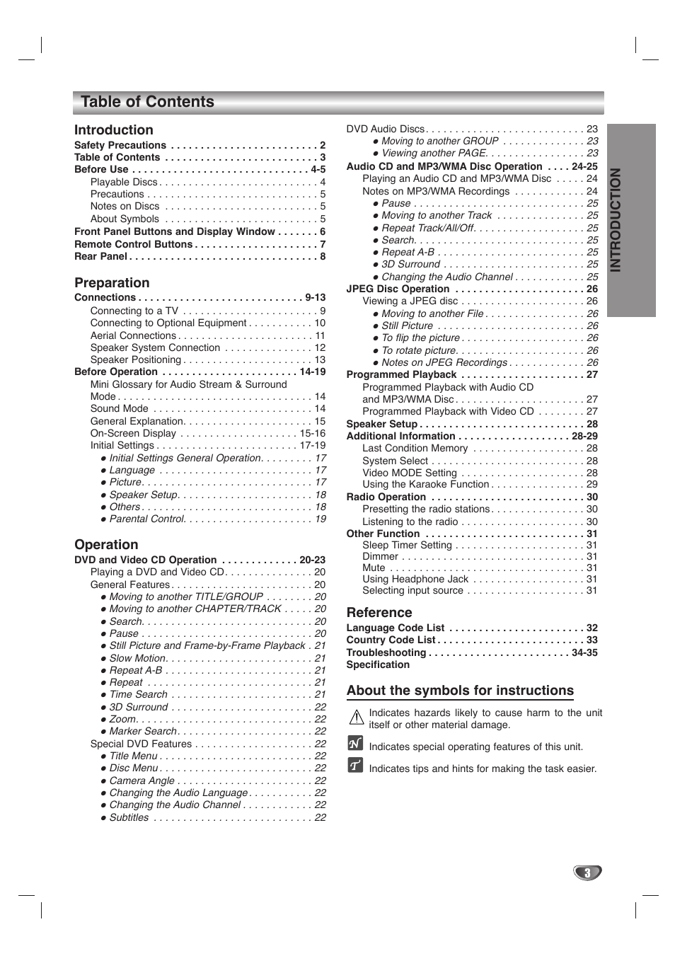 LG LH-T1000 User Manual | Page 3 / 36