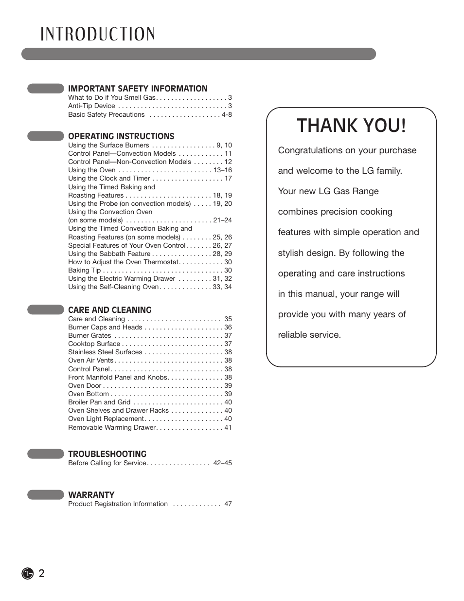 LG LRG30855ST User Manual | Page 2 / 142