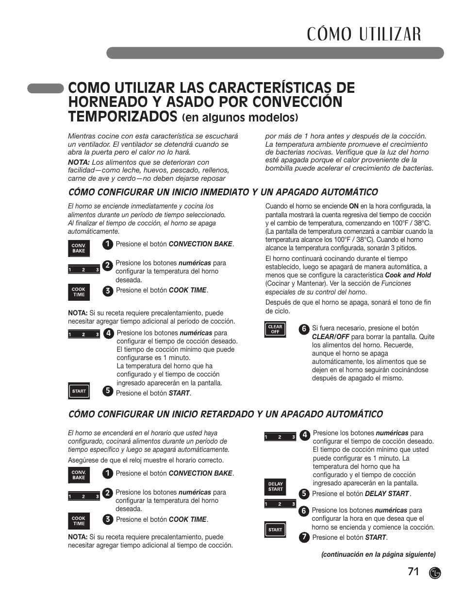 Cómo utilizar, En algunos modelos) | LG LRG30855ST User Manual | Page 71 / 142