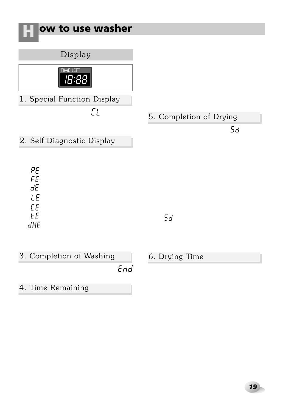 Ow to use washer | LG WD-3243RHD User Manual | Page 19 / 27