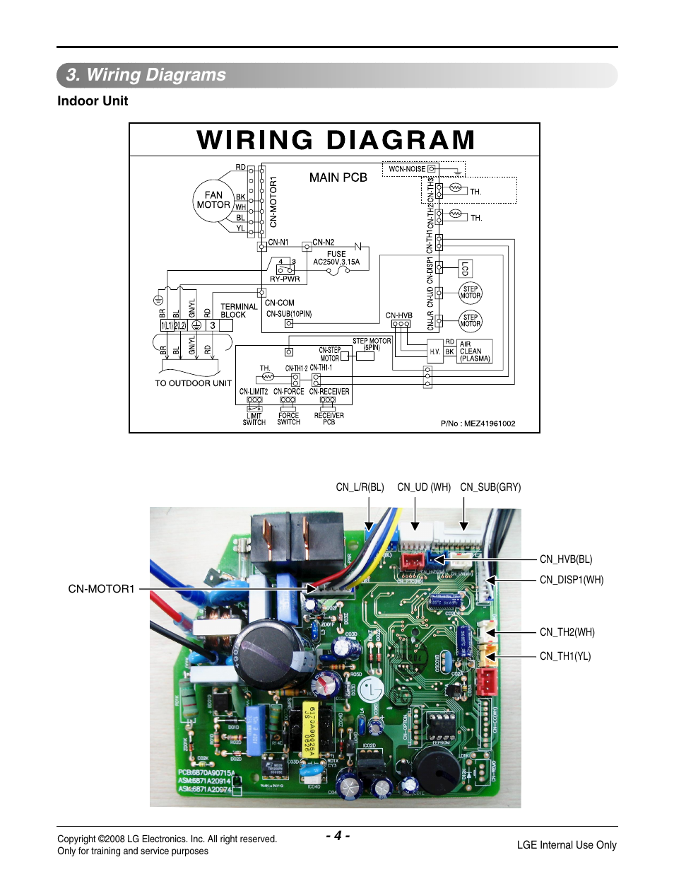 Wiring diagrams | LG LA125HV User Manual | Page 4 / 8