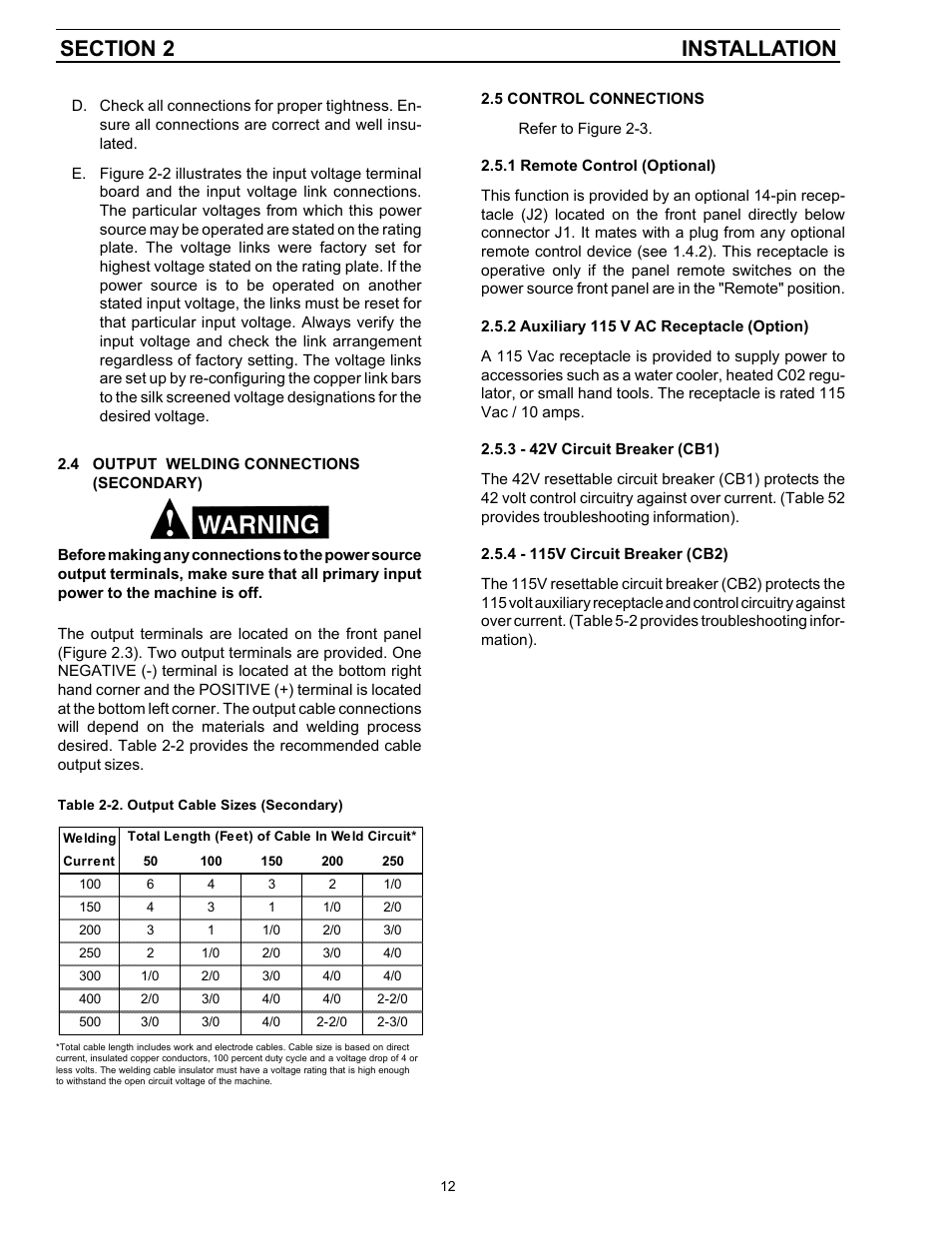 ESAB 453cc User Manual | Page 12 / 32