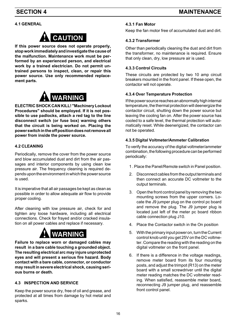 ESAB 453cc User Manual | Page 16 / 32