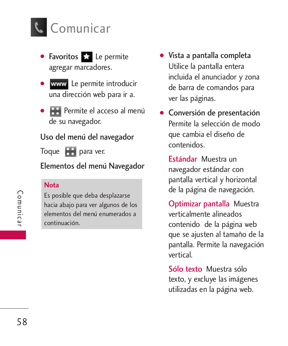 Comunicar | LG Bliss -UX700W User Manual | Page 201 / 297