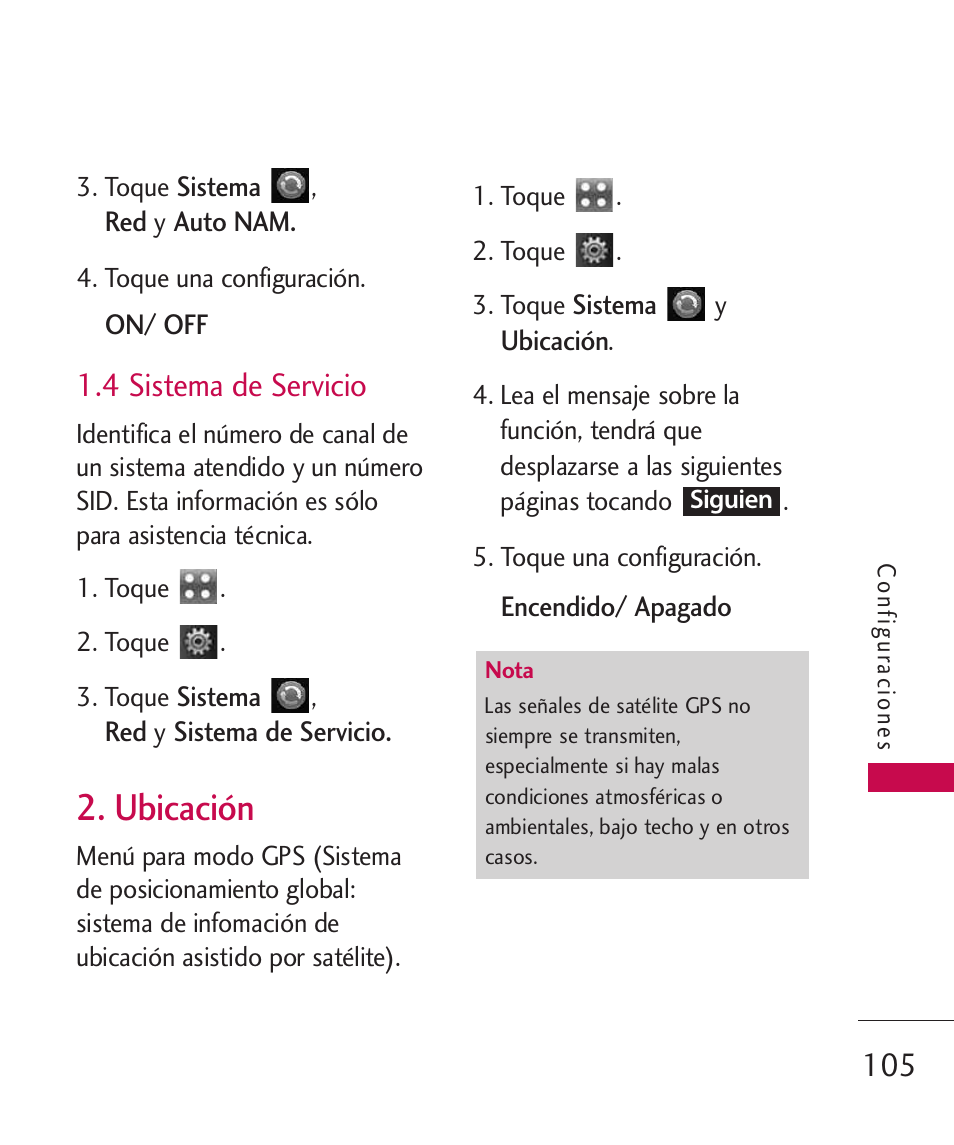 4 sistema de servicio, Ubicación | LG Bliss -UX700W User Manual | Page 248 / 297