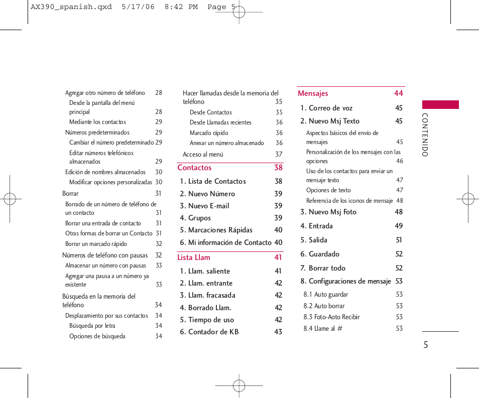 LG AX390 User Manual | Page 119 / 226